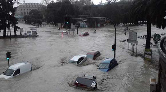 L'alluvione a Genova